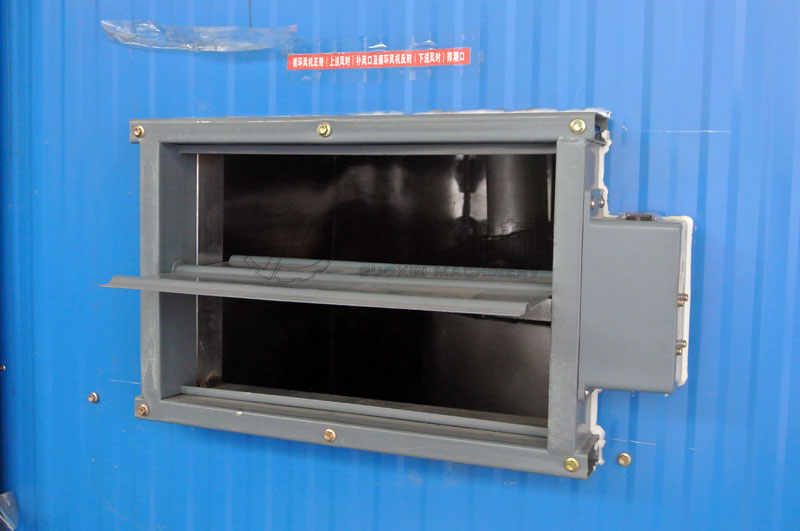 循環(huán)風(fēng)機(jī)正轉(zhuǎn)(上送風(fēng)時(shí))補(bǔ)風(fēng)口及循環(huán)風(fēng)機(jī)反轉(zhuǎn)(下送風(fēng)時(shí))排潮口